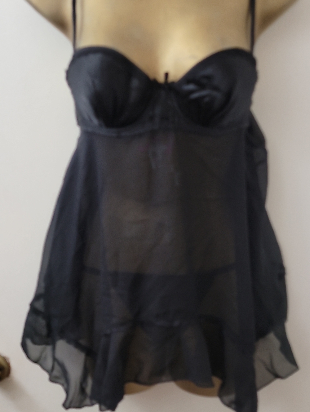 Black Sheer Babydoll Chemise - Women Intimates